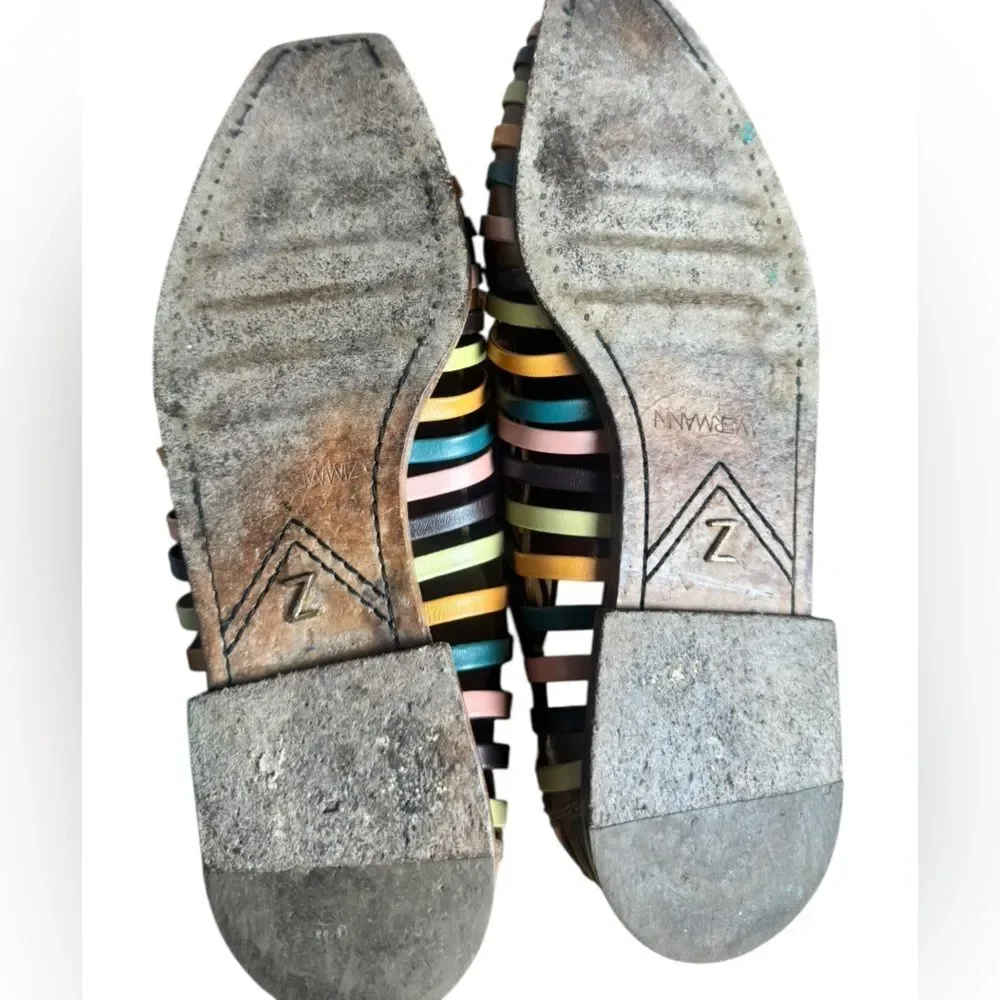 Zimmermann Woven Lace Up Derby Flats 39